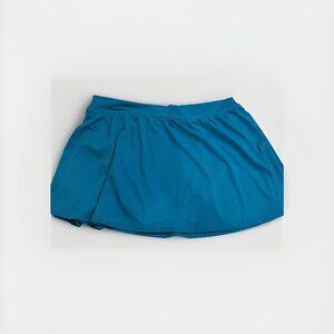 LL Bean Women's Shaping‎ Swimwear Swim Skirt Size 18W UPF 50 Teal Blue